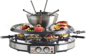 Electric Fondue Pot Set with Barbecue Grill