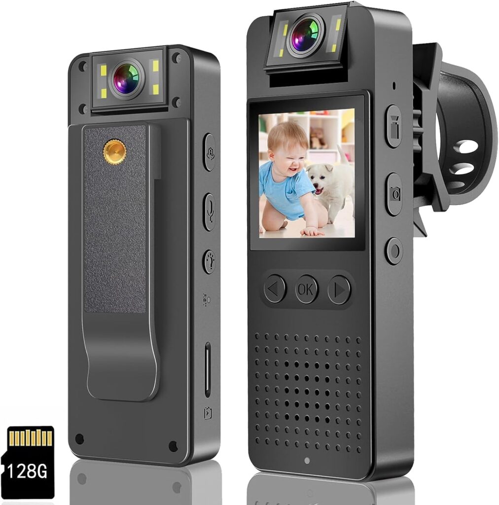 Body Camera with 1080P HD Recording and Night Vision