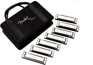 Fender Blues Deluxe Harmonicas - Set of 7 with Case