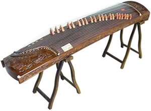 Guzheng with Hand-Carved Wood Craftwork