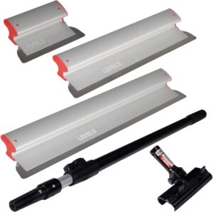 Drywall Skimming Blade Set with 37 - 63 inch Extension Handle