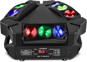 Moving Head Lights - 9 LED Heads X 10W RGB