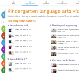 Kindergarten Language Arts Videos