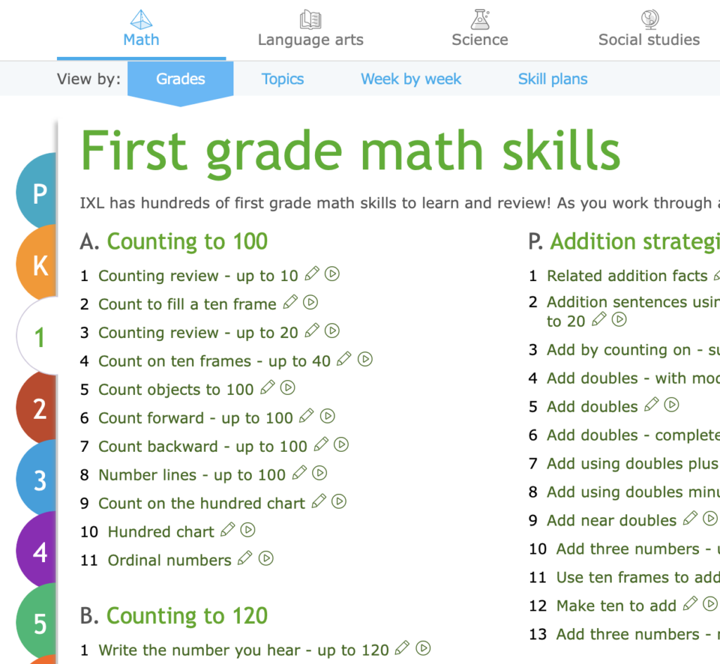 First Grade Math