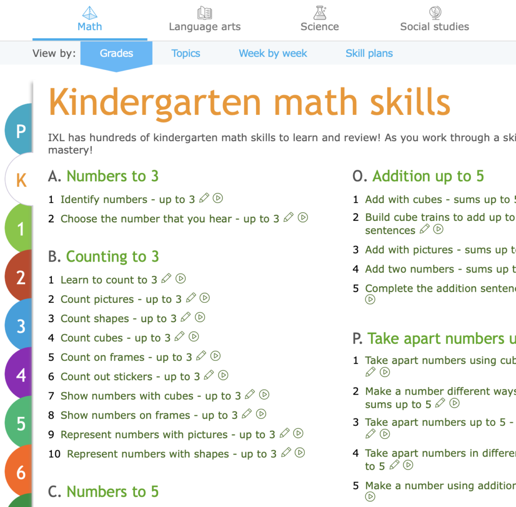 Kindergarten Math