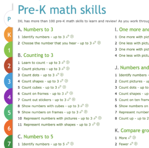 Preschool Math Skills