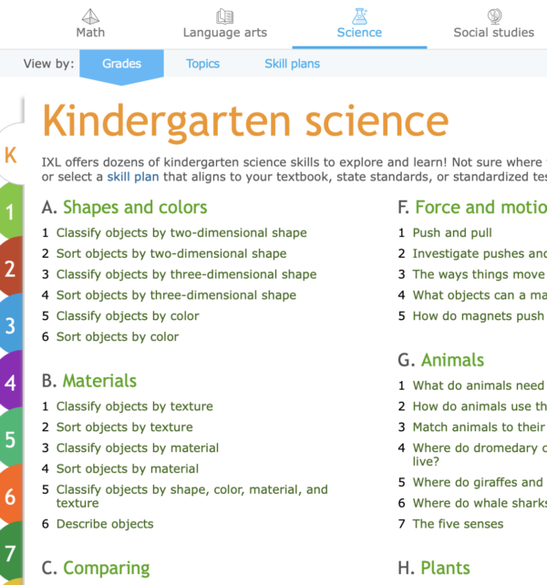 Kindergarten Science